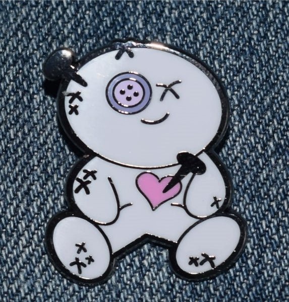 poppetpins.com Poppet Baby lapel pin badge voodoo doll collectible limited edition 